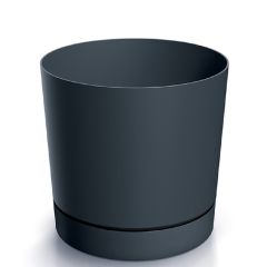 Puķu pods Tubo P gaiši pelēks d14.8xh14.7cm