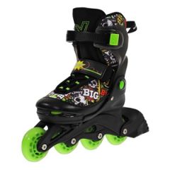 Skrituļslidas In-Line NJ2117 izm.:M melnas/zaļas