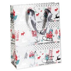 Dāvanu maisiņš Ziemassvētku 18x8x23cm