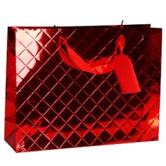 Dāvanu maisiņš 37,5x10,5x28,5cm sarkans