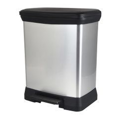 Atkritumu tvertne Curver Deco ar pedāli 30l sudraba