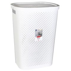 Veļas kaste Infinity 59l 44x35x60cm balta