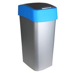 Atkritumu tvertne Curver Flip Bin 45L sudraba/zils