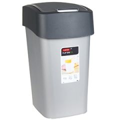 Atkritumu tvertne Curver Flip Bin 25L sudr./pelēks