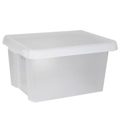 Kaste ar vāku Essentials 16l, 21x30x40cm caurspīdīga