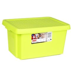 Kaste ar vāku Essentials 16l, 21x30x40cm zaļa