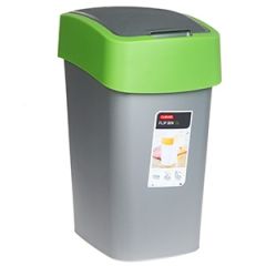 Atkritumu tvertne Curver Flip Bin 10L sudr./zaļš