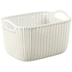 Grozs Knit S taisnstūr.29x22x16cm krēmkr.