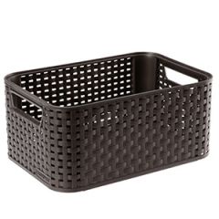 Kaste bez vāka Style Rattan S tumši brūna 29x19x13cm