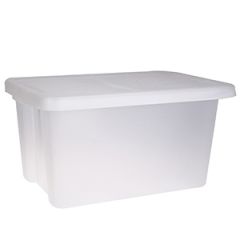 Kaste ar vāku Essentials 45l, 30x40x58cm caurspīdīga