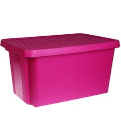 Kaste ar vāku Essentials 45l, 30x40x58cm lillā