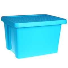 Kaste ar vāku Essentials 26l, 26x34x44cm zila