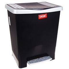 Atkritumu tvertne Tatay ar pedāli 25l melna