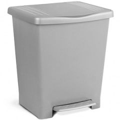 Atkritumu tvertne Tatay ar pedāli 25l pelēka