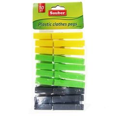 Veļas knaģi Sauber plastmasas 10gab.