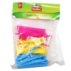 Veļas knaģi Sauber plastmasas 20gab.