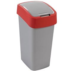 Atkritumu tvertne Curver Flip Bin 45L sudraba/sarkana