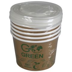 Papīra trauki Go Green 470ml 5gab.