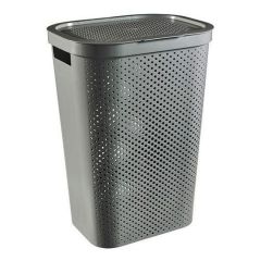Veļas kaste Infinity Recycled 60l 44x35x60cm t.pelēka