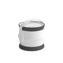 Mājdzīvnieku ceļojuma kompl. 18.9x17.6x18cm balts, pelēks