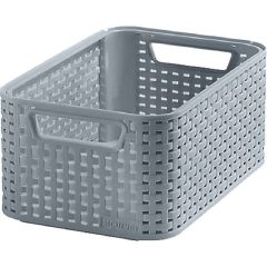 Kaste bez vāka Style Rattan S gaiši pelēka 29x19x13cm