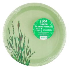 Papīra šķīvji Go Green 22cm 10gab.