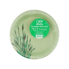 Papīra šķīvji Go Green 18cm 10gab.