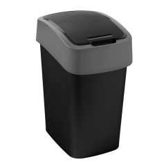 Atkritumu tvertne Curver Flip Bin 25l melns, sudraba