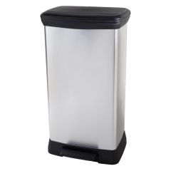 Atkritumu tvertneDuo Deco Bin šķirošanai 23+23L sudraba