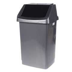 Atkritumu tvertne Curver Click 9L metāliska