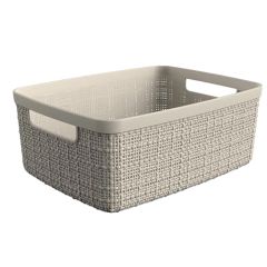 Grozs Jute M 12L 36x28x15cm krēmkrāsā (6)