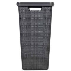 Veļas kaste Curver Jute 58L tumši pelēka