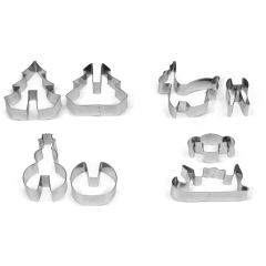 Piparkūku formiņas 3D kastītē 21x12,5x2cm 4gab.