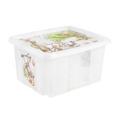 Kaste ar vāku 24l winnie the pooh 42.5x35.5x22.5cm caurspīdī