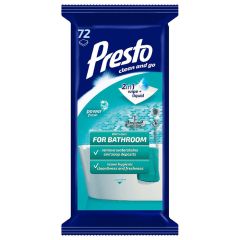 Mitrās salvetes vannas istabai 72gab.