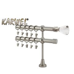 Aizkaru stanga 19mm Zeus 1.6m,satīns,dubulta