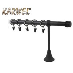 Aizkaru stanga melna Victoria FI19 1.6m