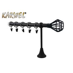 Aizkaru stanga Victoria Azuro melna, 2.4 m