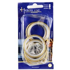 Riņķi Modern 25mm 10gab.zelta