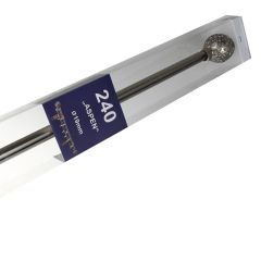 Aizkaru stanga ''MONACO''   matēts sudrabs,2,4 м, Ø19 мм