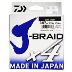 Aukla pīta J-Braid X4E 135m zaļa