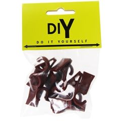 Klipši riņķiem 10gab. brūni