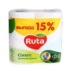Tual.papīrs Ruta Classic 4ruļļi, balts