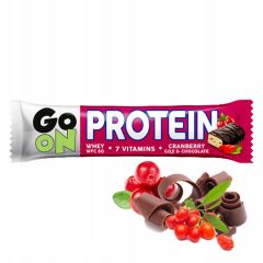 Batoniņš Go On proteīna ar dzervenēm un godži šokolādē 50g