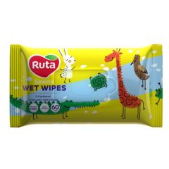 Mitrās salvetes Ruta Selecta Animals 60 gab