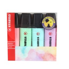 Marķieris STABILO Boss Pastel 4krāsas
