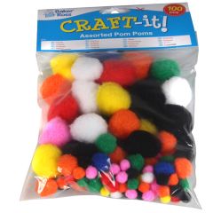 Fl. Materiāls Pomponi krāsaini