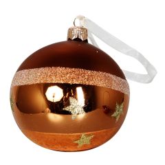 Eglīšu bumba d8cm brūna