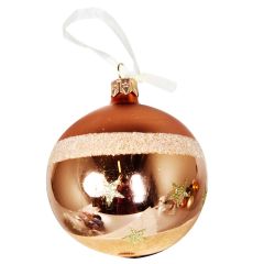 Eglīšu bumba d8cm t.brūna