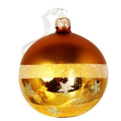 Eglīšu bumba d8cm zelta
